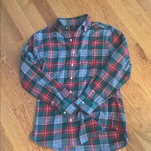 Vineyard Vines Red and Blue Casual Button Down Shirt